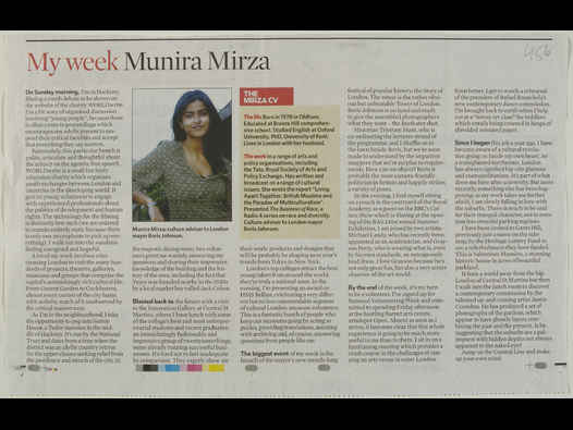 image of My week | Munira Mirza