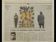 Click to view details and links for Poetry in motions wins Turner Prize