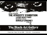 Click to view details and links for The Atrocity Exhibition - private view card