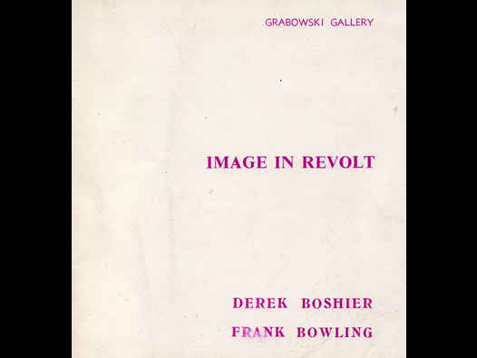 Image in Revolt | Derek Boshier and Frank Bowling. Catalogue relating to an exhibition, 1962